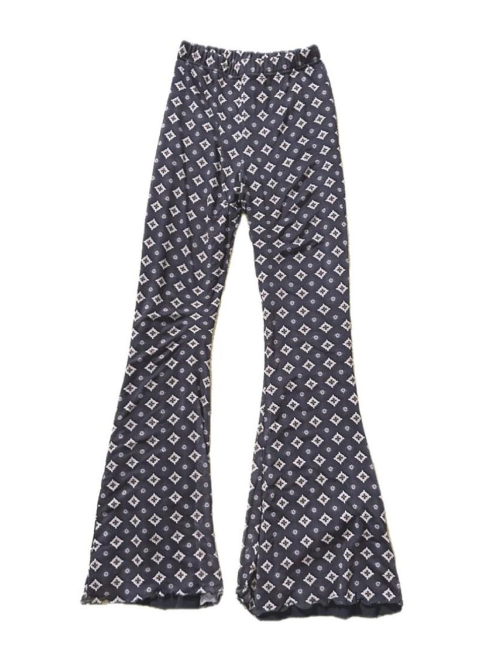 Women’s Luxury LV Black & White Patterned Flared Leggings